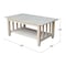International Concepts Rectangle Mission Tall Coffee Table, 42 W, 24 L, 18 in H, Wood, Unfinished BJ6TC - alternate 6